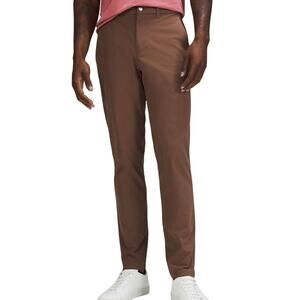 Lululemon Commission Slim-Fit Pant 32" Warpstreme Dark Mocha Men's Size 33 EUC